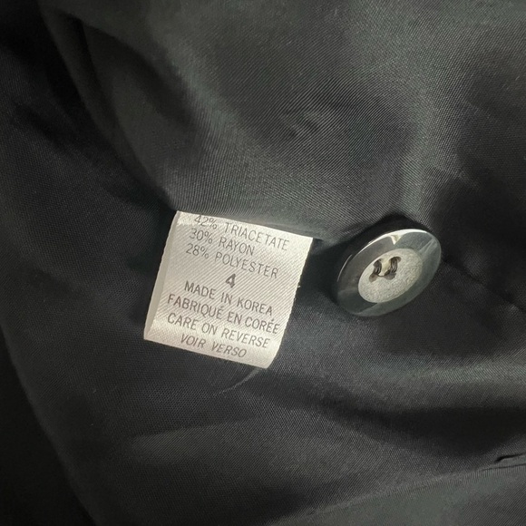 Tahari Gray Blazer with Leather Collar - Picture 9 of 10